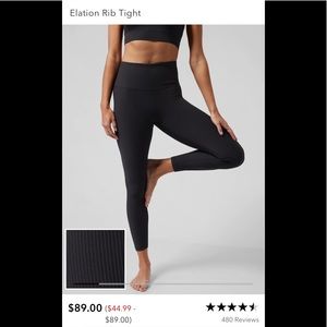 Athleta elation 7/8 ribbed tight
